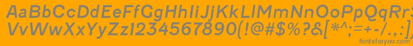 FenwickrgItalic Font – Gray Fonts on Orange Background