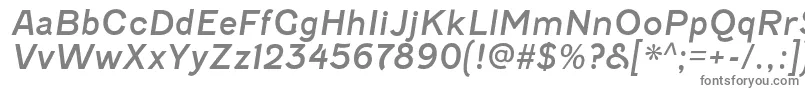 フォントFenwickrgItalic – 白い背景に灰色の文字