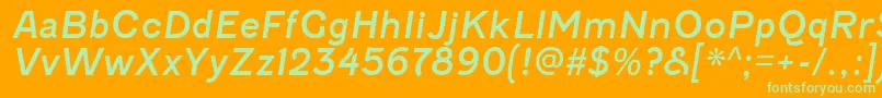 FenwickrgItalic Font – Green Fonts on Orange Background