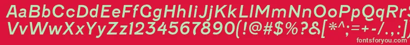 FenwickrgItalic Font – Green Fonts on Red Background