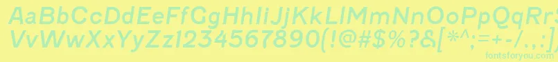 FenwickrgItalic Font – Green Fonts on Yellow Background