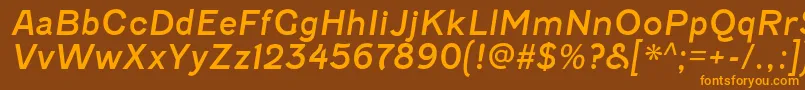 FenwickrgItalic Font – Orange Fonts on Brown Background