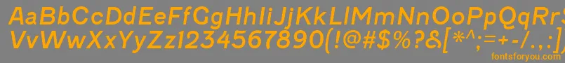 FenwickrgItalic Font – Orange Fonts on Gray Background