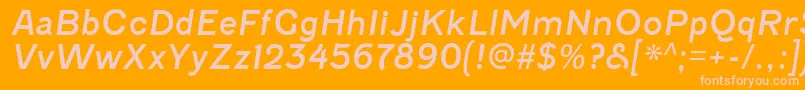 FenwickrgItalic Font – Pink Fonts on Orange Background