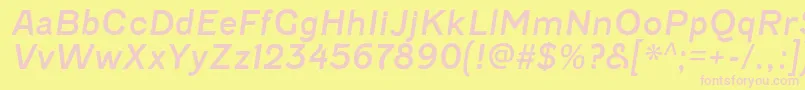 FenwickrgItalic Font – Pink Fonts on Yellow Background