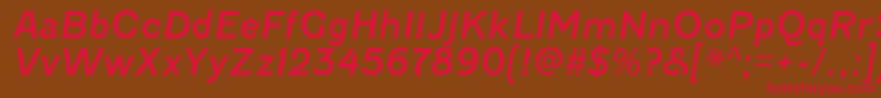FenwickrgItalic Font – Red Fonts on Brown Background