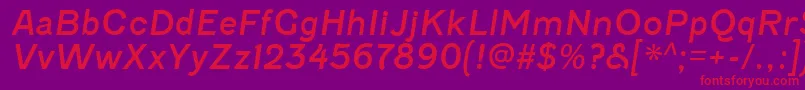 FenwickrgItalic Font – Red Fonts on Purple Background