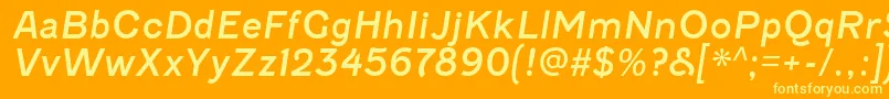 FenwickrgItalic Font – Yellow Fonts on Orange Background