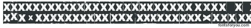 CornerDarkJustX-fontti – venytetyt fontit