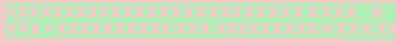 CornerDarkJustX Font – Green Fonts on Pink Background