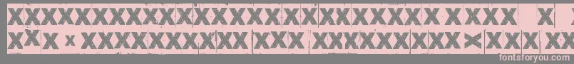 CornerDarkJustX Font – Pink Fonts on Gray Background