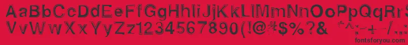 Alphasixteen Font – Black Fonts on Red Background