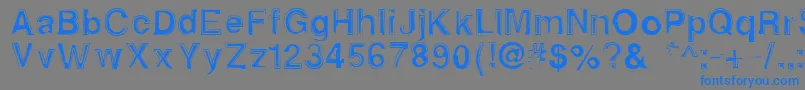フォントAlphasixteen – 灰色の背景に青い文字