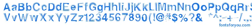 Шрифт Alphasixteen – синие шрифты