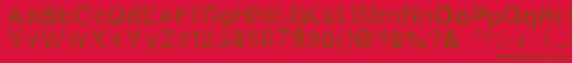 Alphasixteen Font – Brown Fonts on Red Background