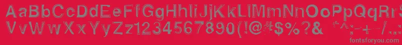Alphasixteen Font – Gray Fonts on Red Background