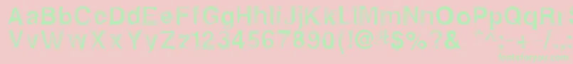 Alphasixteen Font – Green Fonts on Pink Background