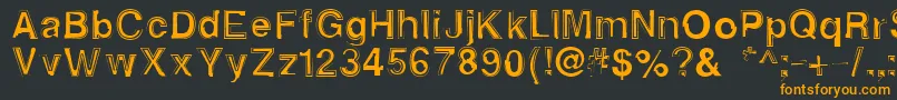Alphasixteen-Schriftart – Orangefarbene Schriften auf schwarzem Hintergrund