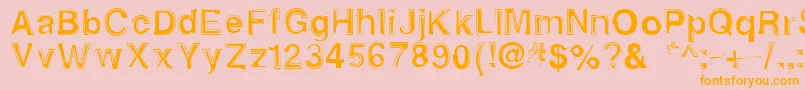 Alphasixteen Font – Orange Fonts on Pink Background