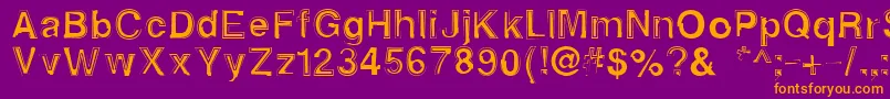 Alphasixteen Font – Orange Fonts on Purple Background