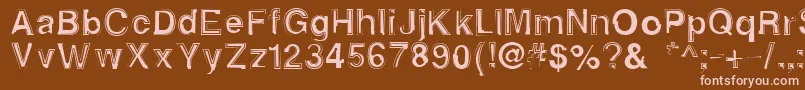 Шрифт Alphasixteen – розовые шрифты на коричневом фоне