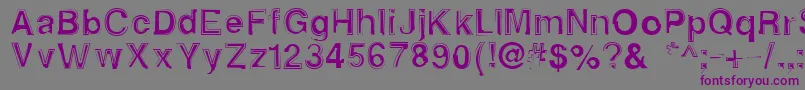 Alphasixteen Font – Purple Fonts on Gray Background