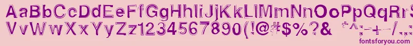 Alphasixteen Font – Purple Fonts on Pink Background