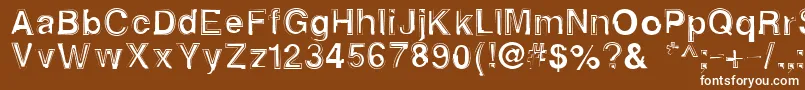 Alphasixteen Font – White Fonts on Brown Background
