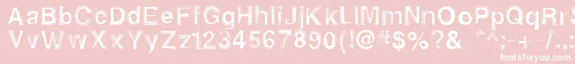 Alphasixteen Font – White Fonts on Pink Background