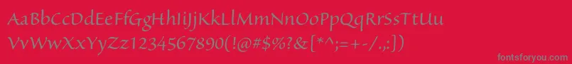 SanvitoproSubh Font – Gray Fonts on Red Background
