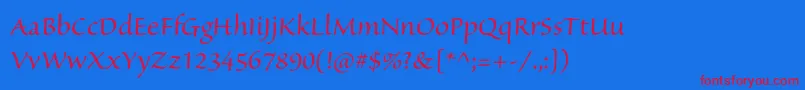 SanvitoproSubh Font – Red Fonts on Blue Background