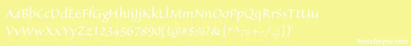 SanvitoproSubh Font – White Fonts on Yellow Background