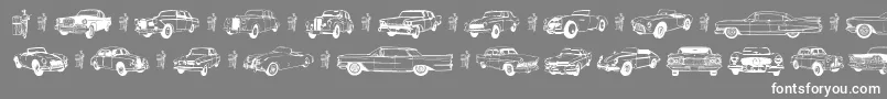 フォントOld Car – 灰色の背景に白い文字