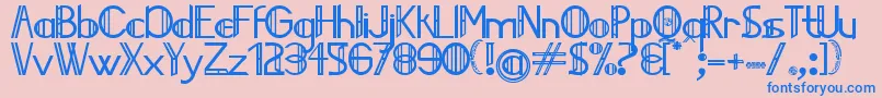 JailedCelts Font – Blue Fonts on Pink Background