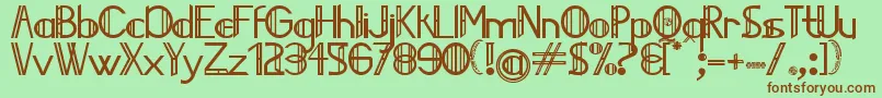 JailedCelts Font – Brown Fonts on Green Background