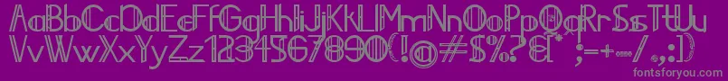 JailedCelts-fontti – harmaat kirjasimet violetilla taustalla
