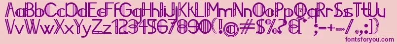 JailedCelts Font – Purple Fonts on Pink Background