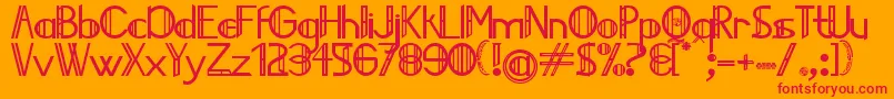JailedCelts Font – Red Fonts on Orange Background