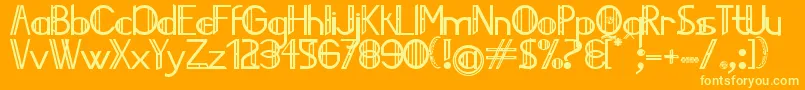 fuente JailedCelts – Fuentes Amarillas Sobre Fondo Naranja