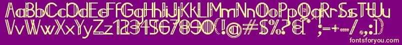 JailedCelts-fontti – keltaiset fontit violetilla taustalla