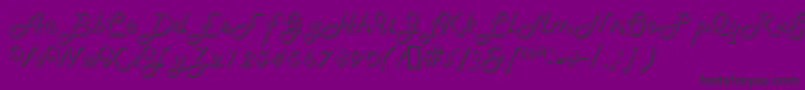 Czcionka HarlondbNormal – czarne czcionki na fioletowym tle