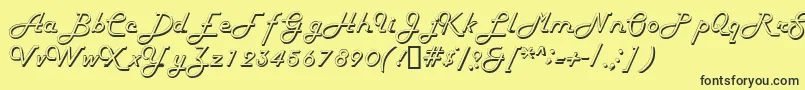 HarlondbNormal Font – Black Fonts on Yellow Background