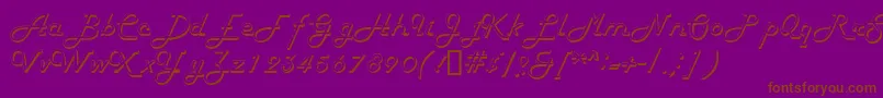 HarlondbNormal-Schriftart – Braune Schriften auf violettem Hintergrund