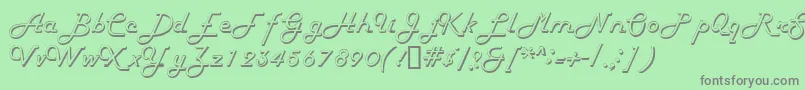 HarlondbNormal Font – Gray Fonts on Green Background