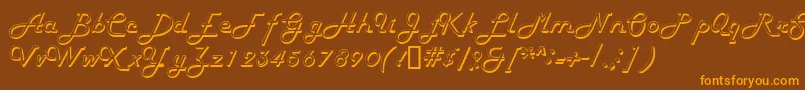 HarlondbNormal Font – Orange Fonts on Brown Background