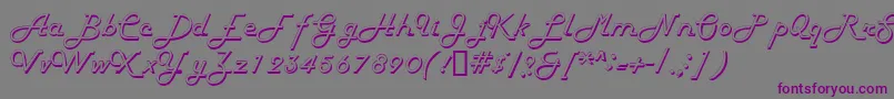 HarlondbNormal Font – Purple Fonts on Gray Background