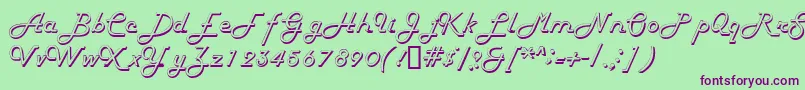 HarlondbNormal Font – Purple Fonts on Green Background