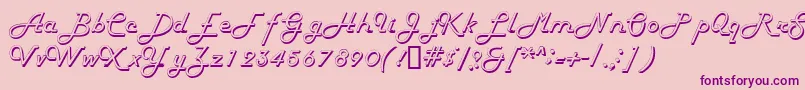 HarlondbNormal Font – Purple Fonts on Pink Background