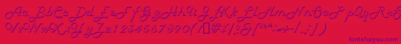 HarlondbNormal Font – Purple Fonts on Red Background