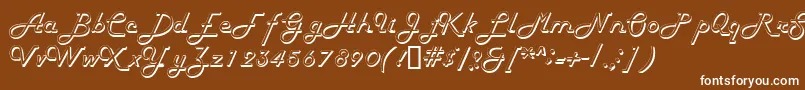 フォントHarlondbNormal – 茶色の背景に白い文字